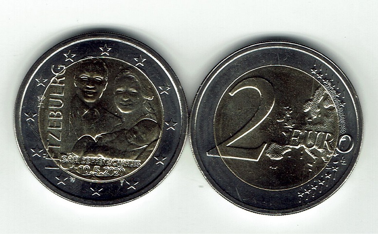 (image for) 2 Euromunt Luxemburg 2020 - Prins Charles - Reliëf - UNC